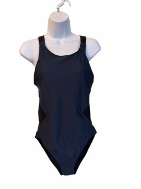 Sweaty Betty Women's Navy Black One-Piece Swimsuit Classic Athletic Fit Medium